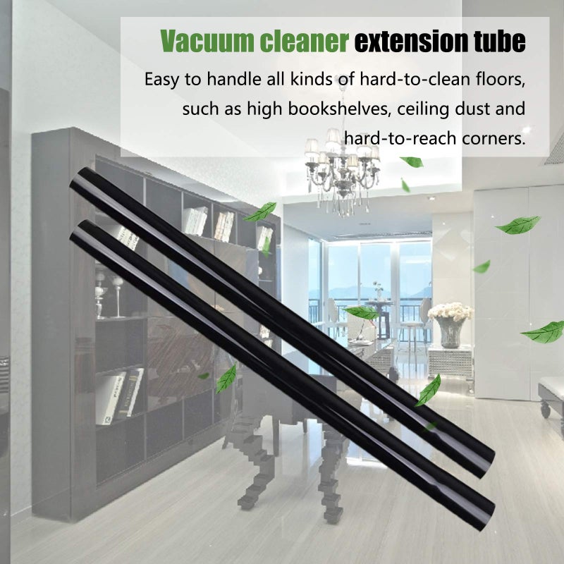 VideoPUP Pack of 3 Vacuum Cleaner 1-1/4" Extension Wands, Vacuum Cleaner Accessories, 32mm Vacuum Hose Plastic Wand Pipe Extent to 34inch (Black Hose, Pack of 3) - Image 5